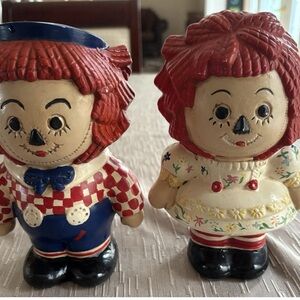 Vintage Raggedy Ann and Andy Figurines